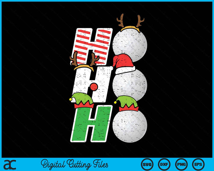 Christmas Golf Ho Ho Ho Golf Xmas Sport SVG PNG Digital Printable Files