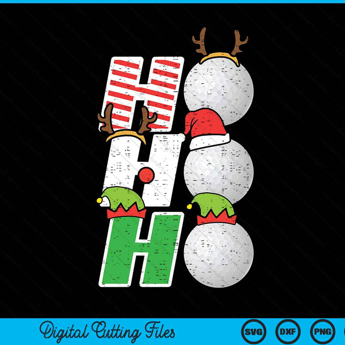 Christmas golf ho golf Xmas sport SVG PNG cut file for Cricut