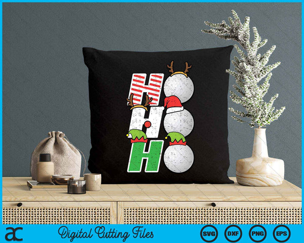 Christmas Golf Ho Ho Ho Golf Xmas Sport SVG PNG Digital Printable Files