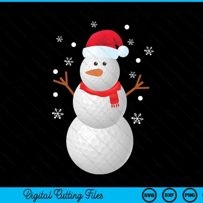 Christmas golf snowman SVG PNG cut file for Cricut