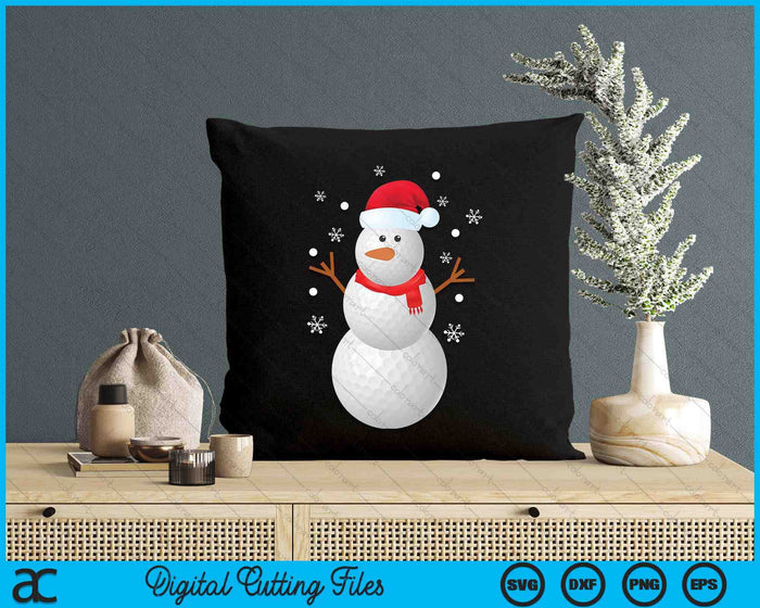 Christmas Golf Snowman SVG PNG Digital Printable Files