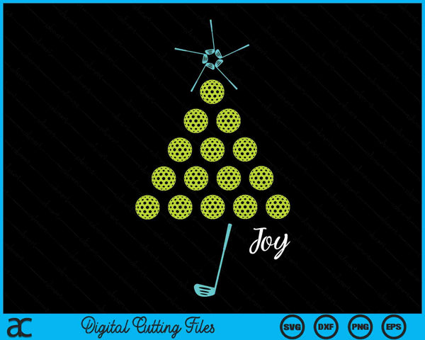 Kerst golfbal ontwerp kerstboom SVG PNG digitale snijbestanden