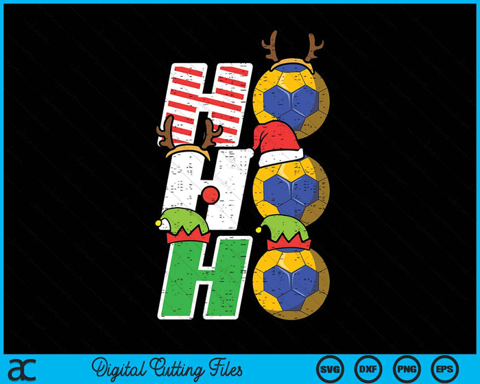 Christmas Handball Ho Ho Ho Handball Xmas Sport SVG PNG Digital Printable Files