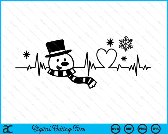 Christmas Heartbeat SVG PNG Digital Printable Files