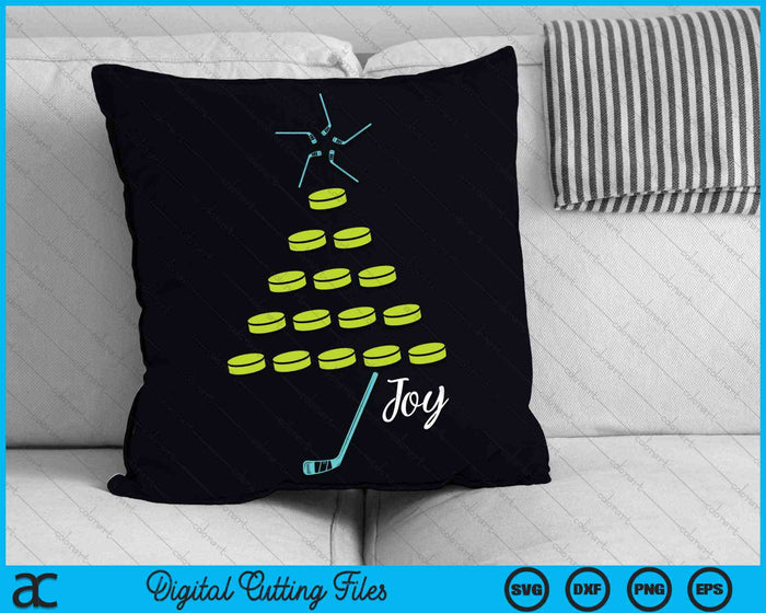 Christmas Hockeyball Design Christmas Tree SVG PNG Digital Cutting Files