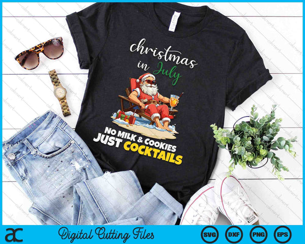 Christmas In July Santa SVG PNG Digital Cutting Files