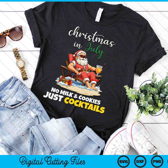 Christmas In July Santa SVG PNG Digital Cutting Files