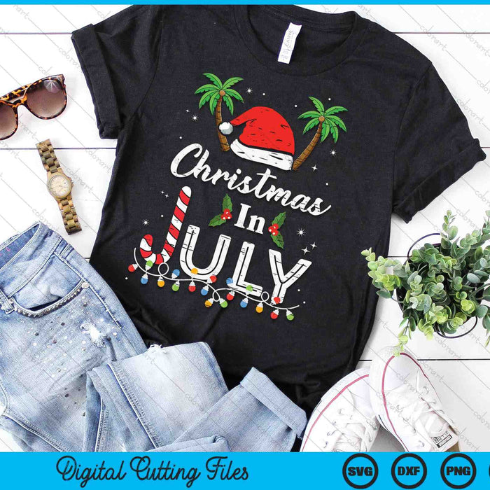 Christmas In July Santa Hat Funny Xmas SVG PNG Digital Printable Files