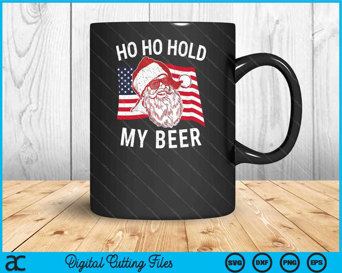 Navidad en julio Santa Ho Ho Hold My Beer SVG PNG Archivos de corte digital
