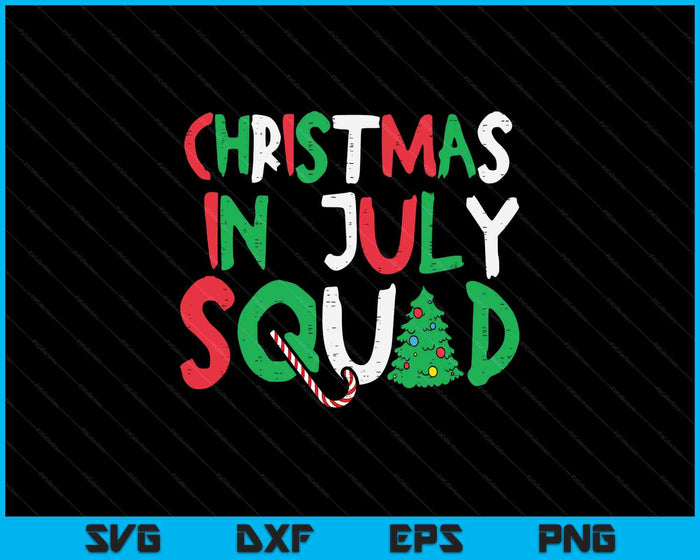 Christmas In July Squad Funny Summer Xmas SVG PNG Digital Printable Files