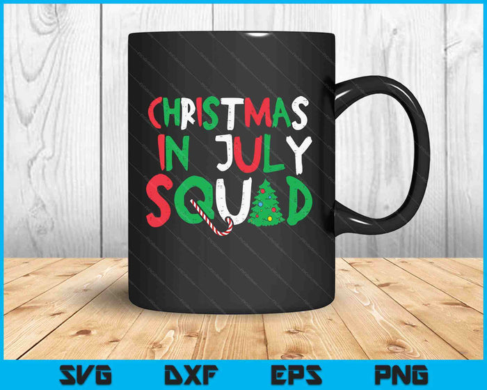 Christmas In July Squad Funny Summer Xmas SVG PNG Digital Printable Files