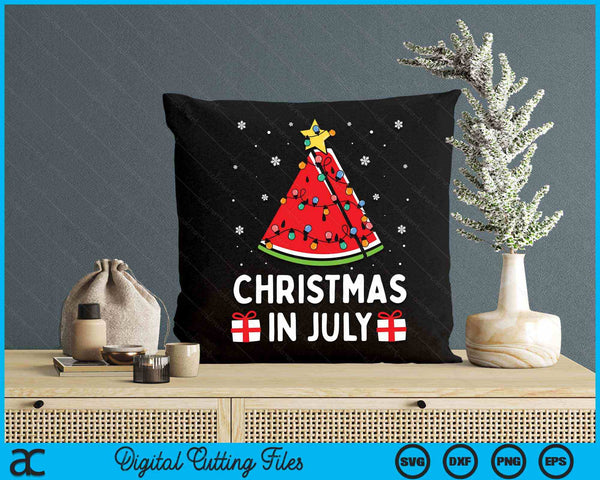 Christmas In July Watermelon Xmas Tree Summer Men Women Kids SVG PNG Digital Cutting Files