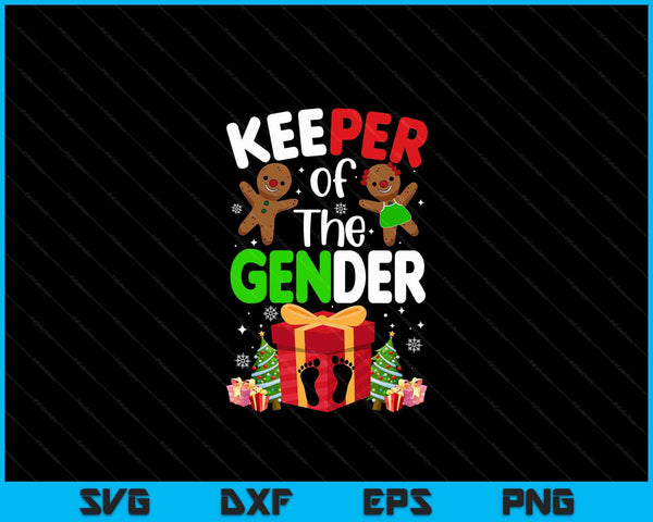Kerst Keeper Gender Reveal Babyaankondiging Zwangerschap SVG PNG Digitale Snijbestanden