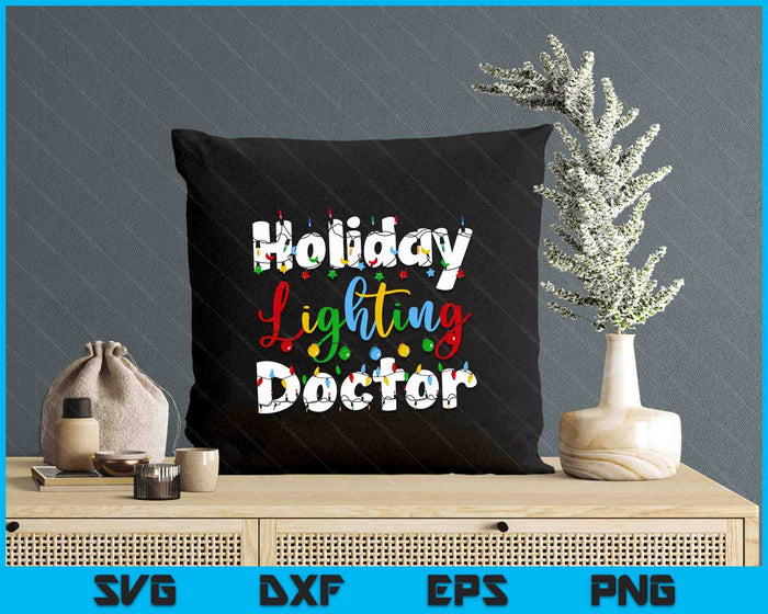 Christmas Light Mens Holiday Lighting Doctor Illumination SVG PNG Digital Printable Files