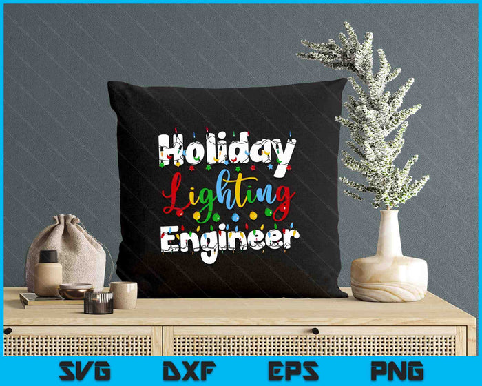 Christmas Light Mens Holiday Lighting Engineer Illumination SVG PNG Digital Printable Files