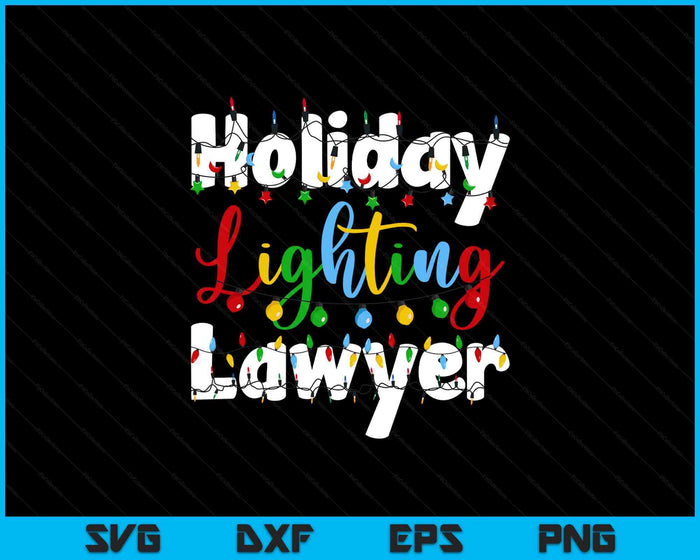 Christmas Light Mens Holiday Lighting Lawyer Illumination SVG PNG Digital Printable Files