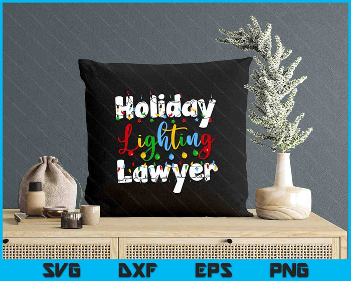 Christmas Light Mens Holiday Lighting Lawyer Illumination SVG PNG Digital Printable Files