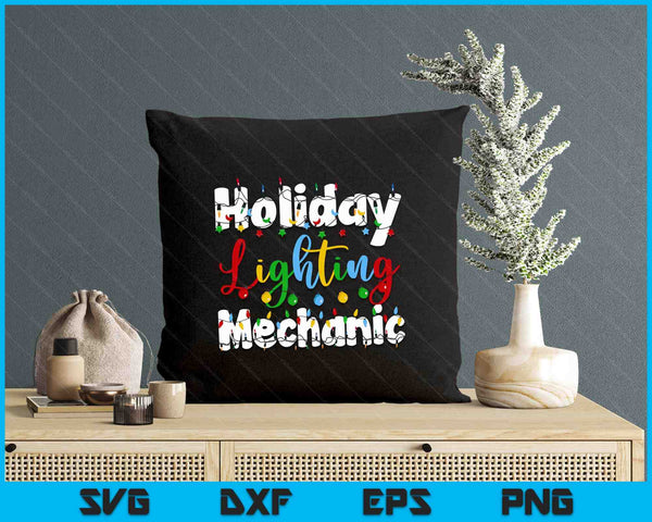 Christmas Light Mens Holiday Lighting Mechanic Illumination SVG PNG Digital Printable Files