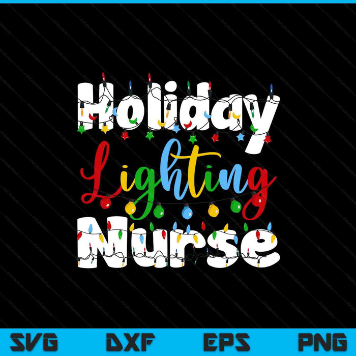 Christmas Light Mens Holiday Lighting Nurse Illumination SVG PNG Digital Printable Files