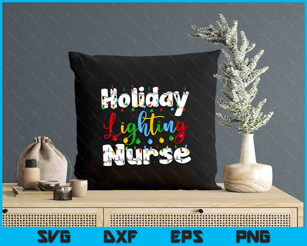 Christmas Light Mens Holiday Lighting Nurse Illumination SVG PNG Digital Printable Files