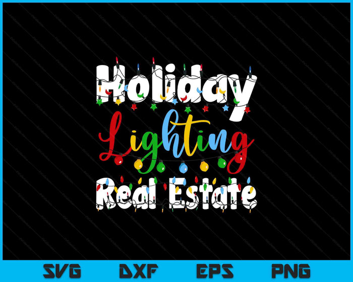 Christmas Light Mens Holiday Lighting Real Estate Illumination SVG PNG Digital Printable Files