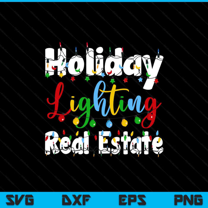 Christmas Light Mens Holiday Lighting Real Estate Illumination SVG PNG Digital Printable Files