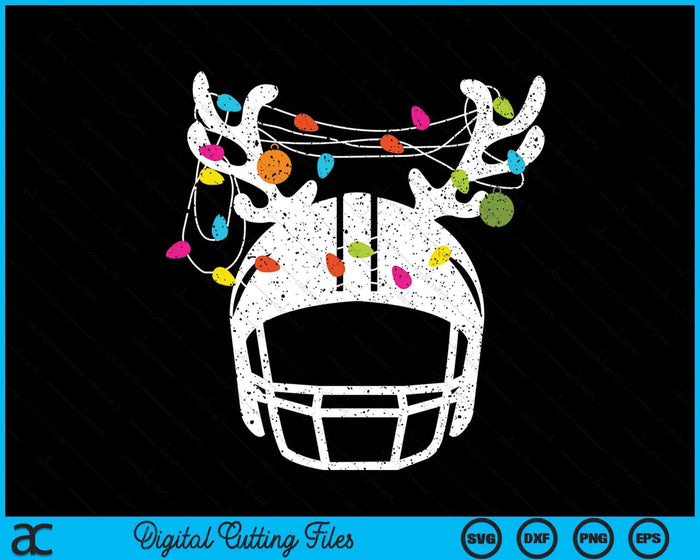 Christmas Lights Football Helmet Funny Xmas SVG PNG Digital Printable Files