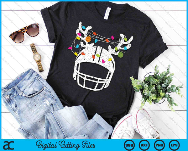 Christmas Lights Football Helmet Funny Xmas SVG PNG Digital Printable Files