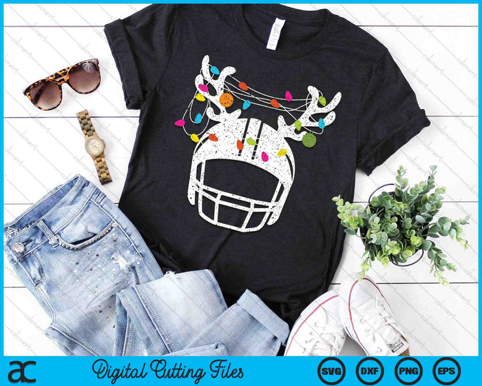 Christmas Lights Football Helmet Funny Xmas SVG PNG Digital Printable Files