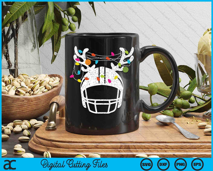 Christmas Lights Football Helmet Funny Xmas SVG PNG Digital Printable Files