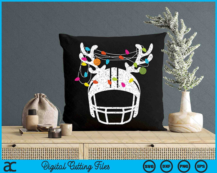 Christmas Lights Football Helmet Funny Xmas SVG PNG Digital Printable Files