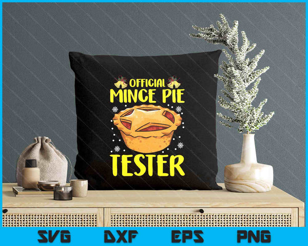 Christmas Mince Pies Fans Official Mince Pie Tester SVG PNG Digital Printable Files