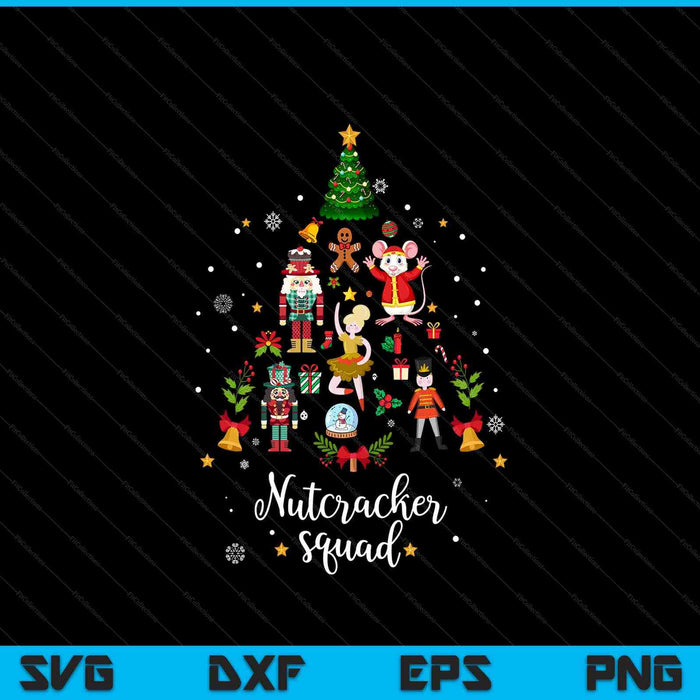 Christmas Nutcracker Squad Ballet Dance SVG PNG Digital Printable Files