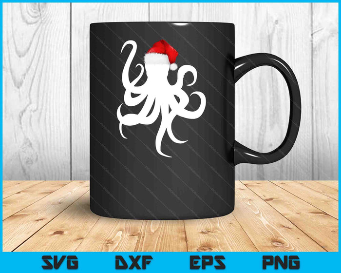 Kerst pyjama shirt kerst Octopus cadeau Tee SVG PNG digitale snijbestanden