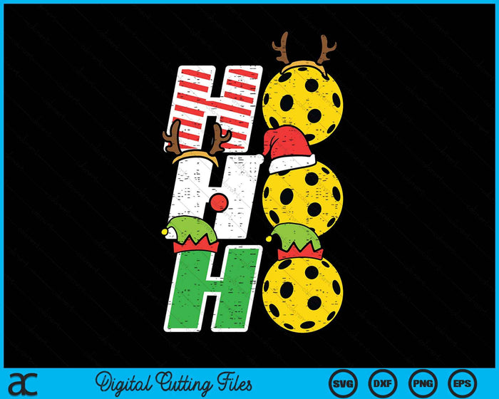 Christmas Pickleball Ho Ho Ho Pickleball Xmas Sport SVG PNG Digital Printable Files