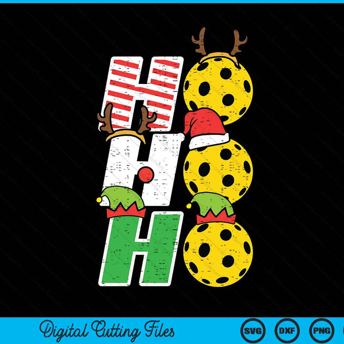 Christmas pickleball ho pickleball Xmas sport SVG cut file