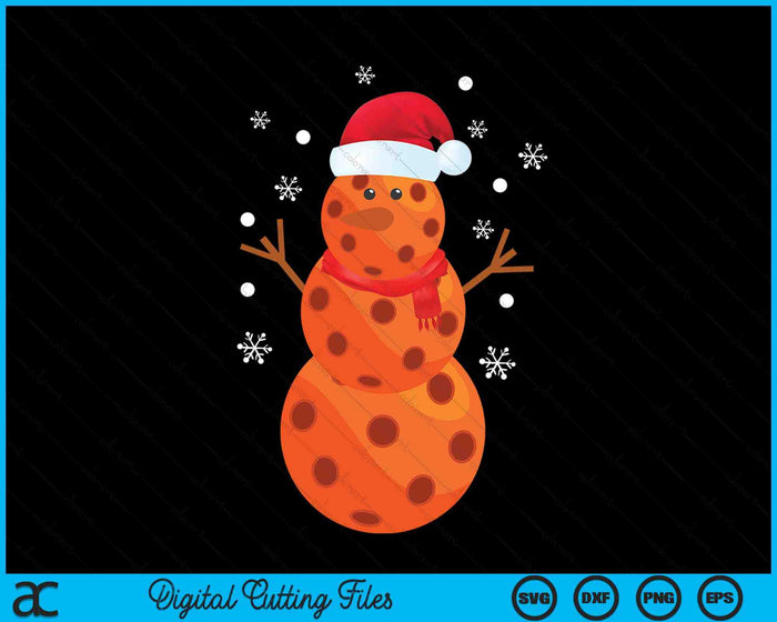 Christmas Pickleball Snowman SVG PNG Digital Printable Files