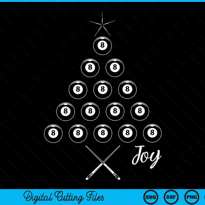 Christmas poolball Christmas tree SVG cut file