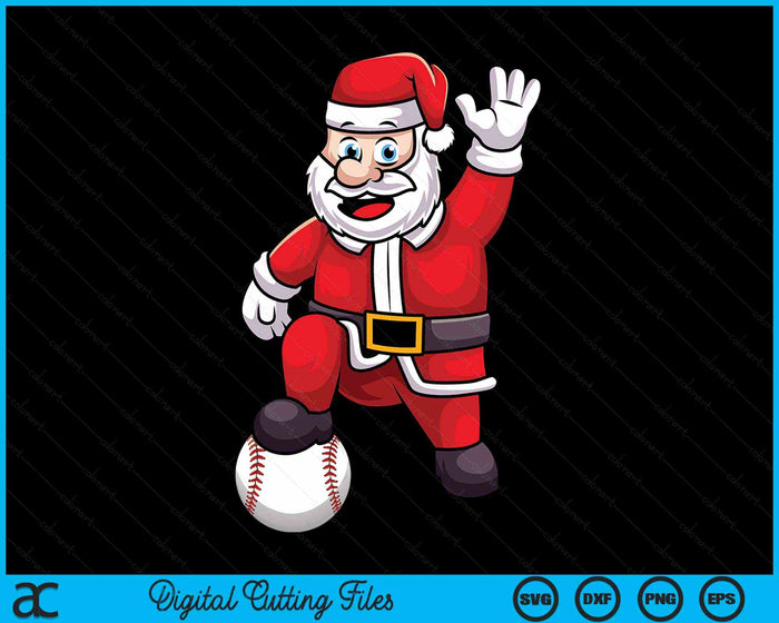 Christmas Santa Claus Baseball SVG PNG Digital Cutting Files