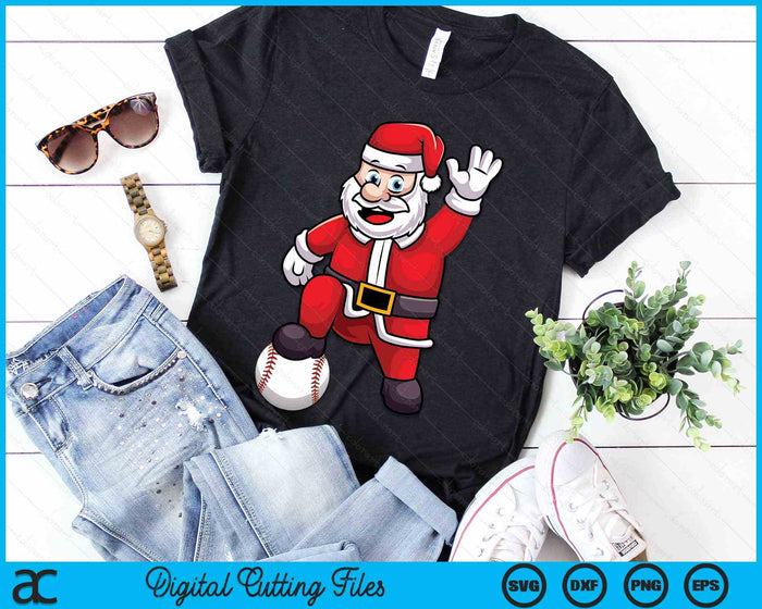 Christmas Santa Claus Baseball SVG PNG Digital Cutting Files