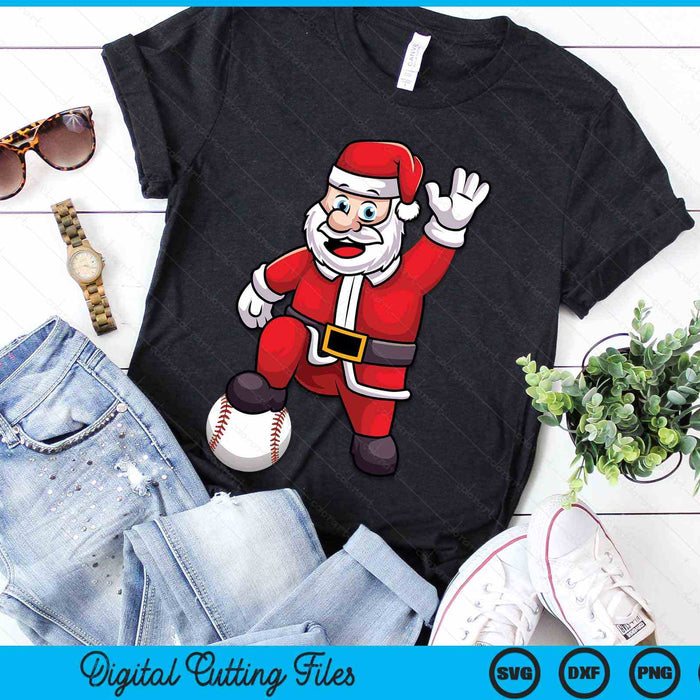 Christmas Santa Claus Baseball SVG PNG Digital Cutting Files