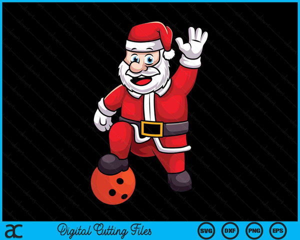 Christmas Santa Claus Bowling SVG PNG Digital Cutting Files