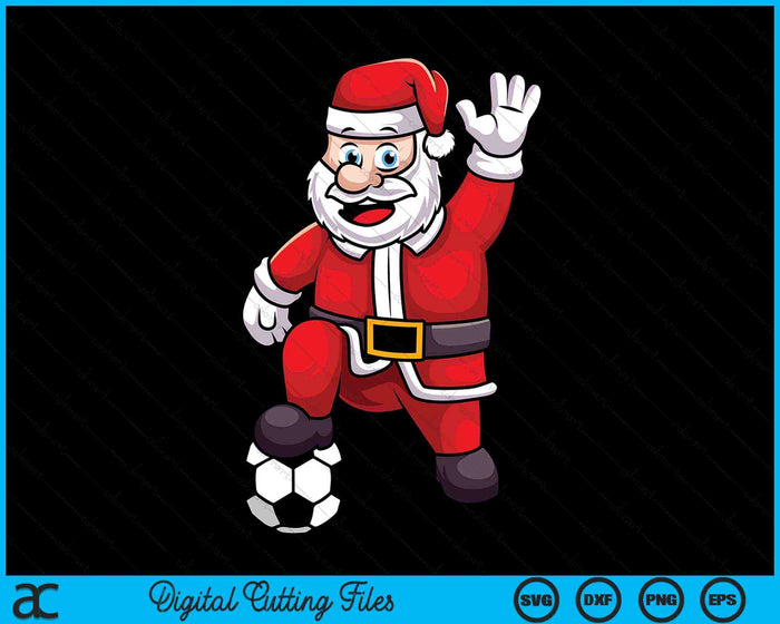 Kerst Kerstman voetbal SVG PNG digitale snijbestanden