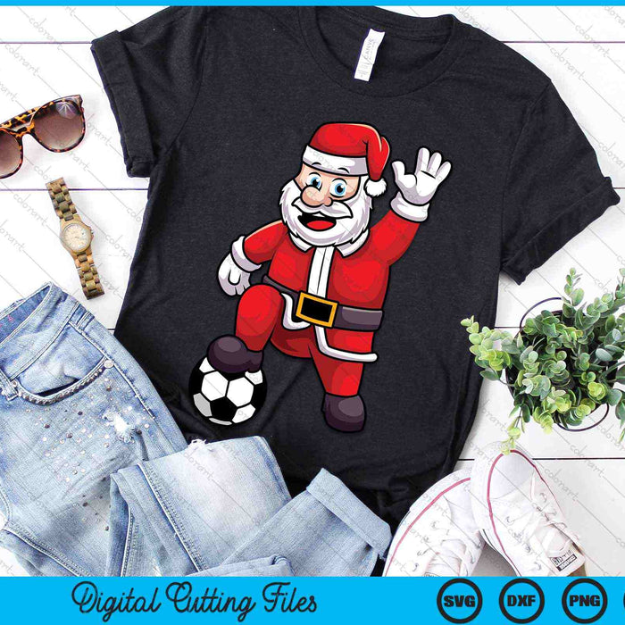 Christmas Santa Claus Football SVG PNG Digital Cutting Files