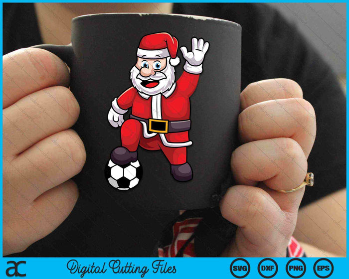 Christmas Santa Claus Football SVG PNG Digital Cutting Files