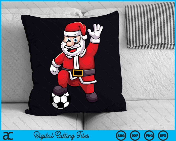 Kerst Kerstman voetbal SVG PNG digitale snijbestanden