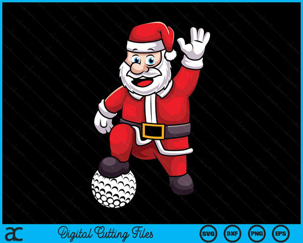 Christmas Santa Claus Golf SVG PNG Digital Cutting Files