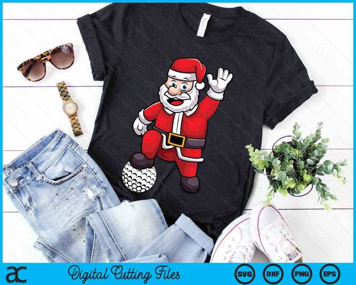 Christmas Santa Claus Golf SVG PNG Digital Cutting Files