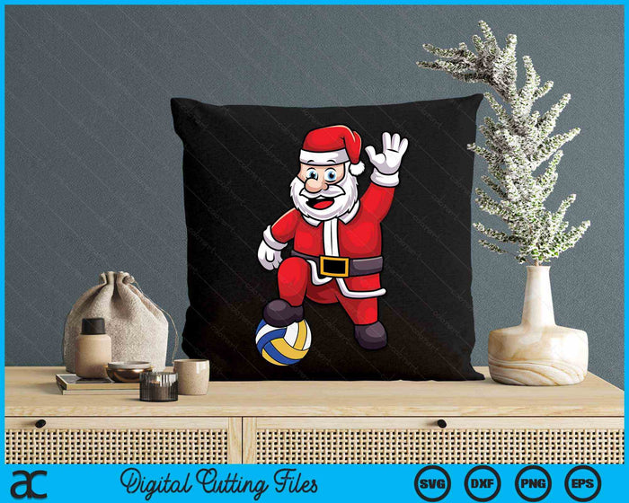 Christmas Santa Claus Volleyball SVG PNG Digital Cutting Files