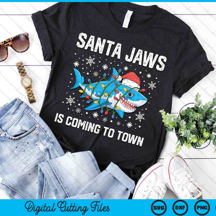 Christmas Shark Santa Jaws Xmas SVG PNG Digital Printable Files